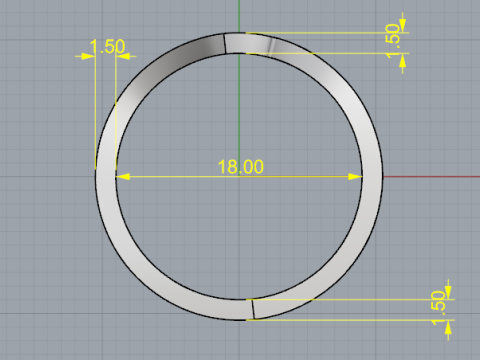860 Ring 3Dプリントモデル
