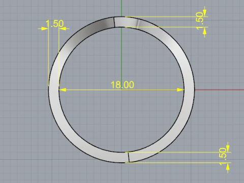 860 Ring 3D Print Model