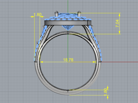 861 Ring Modello di stampa 3D