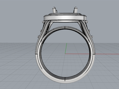 861 Ring Modello di stampa 3D