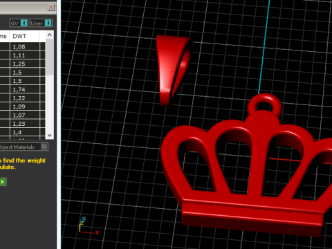 871 Pendant crown 3D Print Model