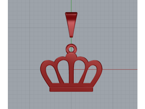 871 Pendant crown 3D Print Model