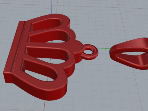 871 Pendant crown 3D Print Model