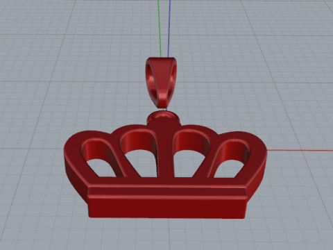 871 Pendant crown 3D Print Model