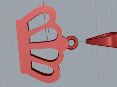 871 Pendant crown 3D Print Model