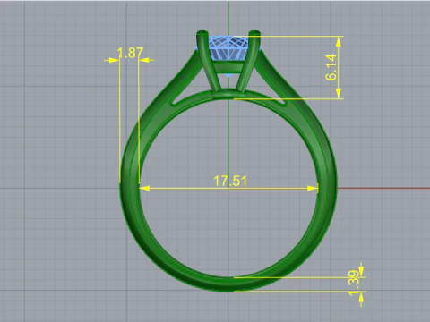 874 Soliter ring 3D Print Model