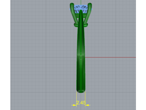 874 Soliter ring 3D Baskı Modeli