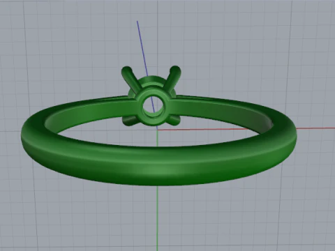 874 Soliter ring 3D Print Model