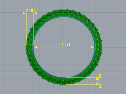 875 Ring Modello di stampa 3D