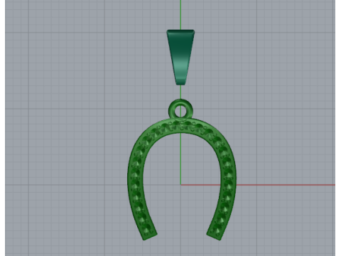 876 Horseshoe pendant 3D Print Model