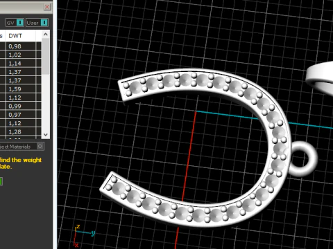 876 Horseshoe pendant 3D Print Model