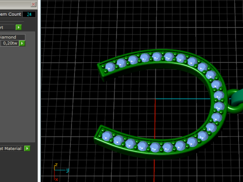 876 Horseshoe pendant 3D Print Model