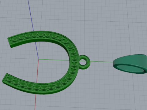 876 Horseshoe pendant 3D Print Model