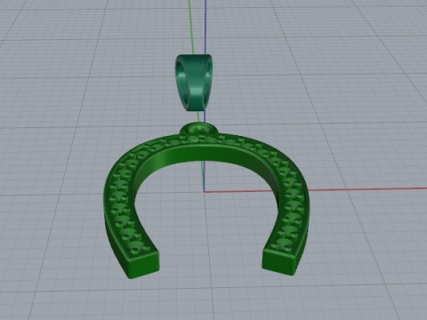 876 Horseshoe pendant 3D Print Model