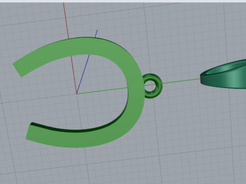 876 Horseshoe pendant 3D Print Model