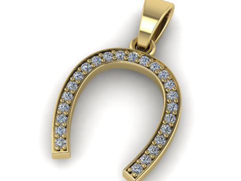 876 Horseshoe pendant 3D Print Model