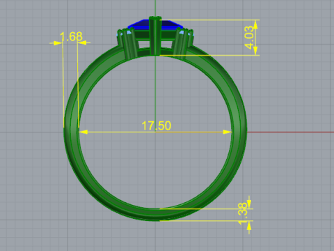 881 Ring Modello di stampa 3D