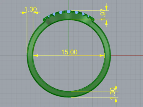 883 Ring 3D Print Model