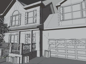 Cartoons street low poly 3D Model