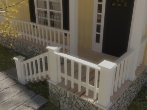 Cartoons street low poly Model 3D