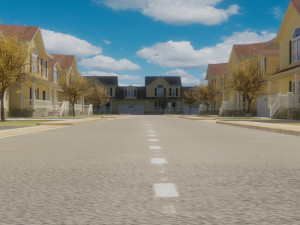 Cartoons street low poly Model 3D