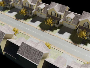 Cartoons street low poly 3D Model