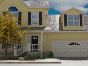 Cartoons street low poly Model 3D