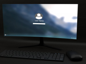 computer office desktop 3D Model