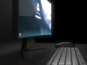 computer office desktop 3D Model