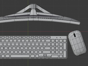 computer office desktop 3D Model
