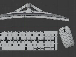 computer office desktop 3D Model