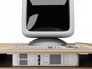 cartoon computer desktop 3d model low-poly 3D Model