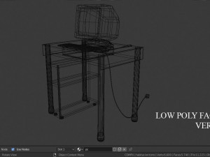 cartoon computer desktop 3d model low-poly 3D Model