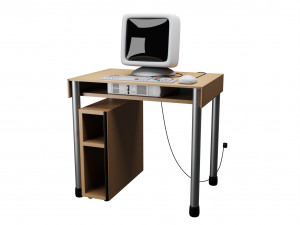 cartoon computer desktop 3d model low-poly 3D Model