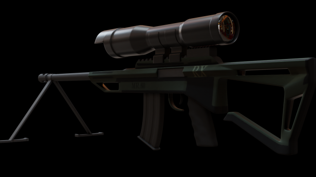sniper rifle separate parts 3d print model 3D 프린트 모델 .c4d .max .obj .3ds .fbx .stl .blend 