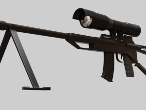 sniper rifle separate parts 3d print model 3D 프린트 모델