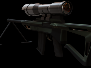 sniper rifle separate parts 3d print model 3D 프린트 모델