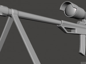 sniper rifle separate parts 3d print model 3D 프린트 모델