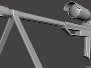 sniper rifle separate parts 3d print model 3D Print Model