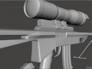sniper rifle separate parts 3d print model 3D 프린트 모델