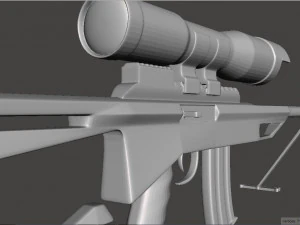sniper rifle separate parts 3d print model 3D Print Model