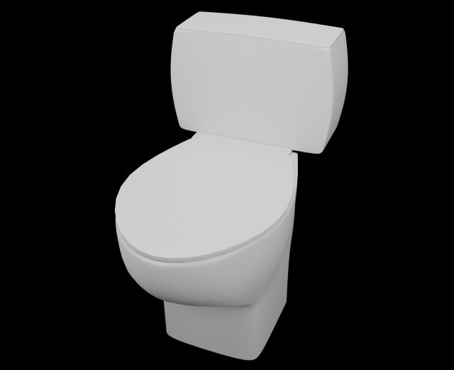 toilet for bathroom low-poly 3D Model .c4d .max .obj .3ds .fbx .stl .blend