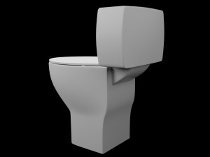 toilet for bathroom low-poly 3D Model