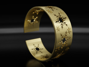 bracelet snowflake christmas 3d print 3d print model 3D Print Model
