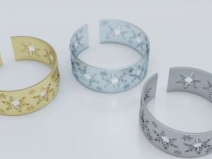 bracelet snowflake christmas 3d print 3d print model 3D Print Model