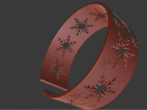 bracelet snowflake christmas 3d print 3d print model 3D Print Model