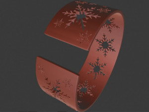 bracelet snowflake christmas 3d print 3d print model 3D Print Model