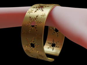 bracelet snowflake christmas 3d print 3d print model 3D Print Model