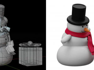 snowman low-poly 3D Model
