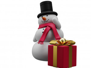 snowman low-poly Modèle 3D